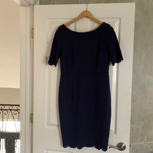 Size 8 nave scalloped dress